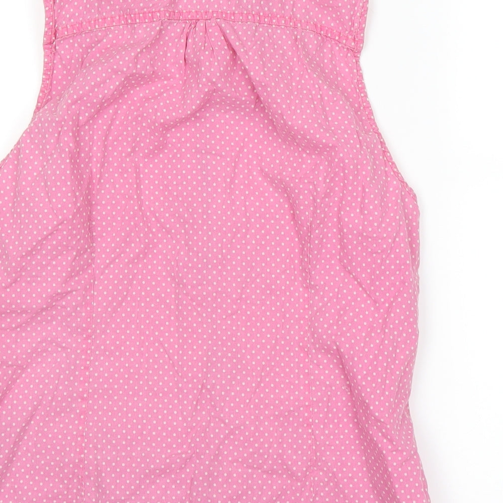 George Girls Pink Polka Dot Basic T-Shirt Size 12 Years