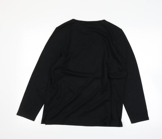 BM Womens Black Pullover Jumper Size S