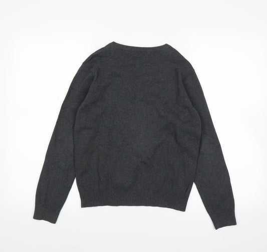 Marks and Spencer Girls Grey Pullover Jumper Size 12-13 Years