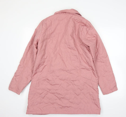being casual Womens Pink Overcoat Coat Size 14