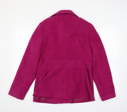 F&F Womens Pink Overcoat Coat Size 14