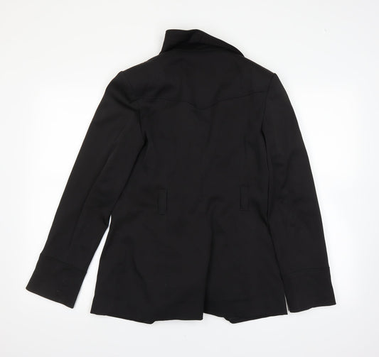 DEBINHAMS Womens Black Overcoat Coat Size 10