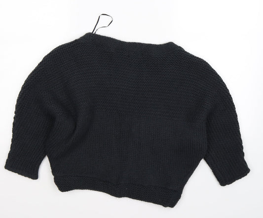 tophop Womens Blue Knit Pullover Jumper Size 6 - cropped