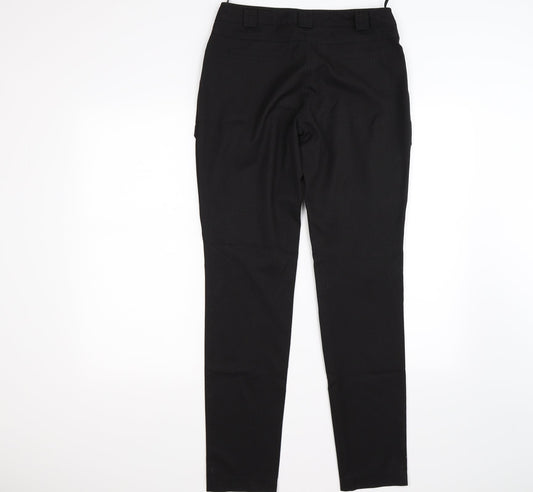 mare sole Womens Black Striped Trousers Size 10 L31 in