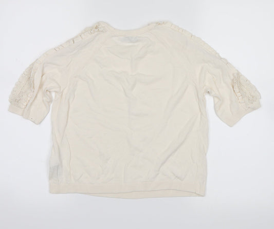 Marks and Spencer Womens White Pullover Jumper Size 10