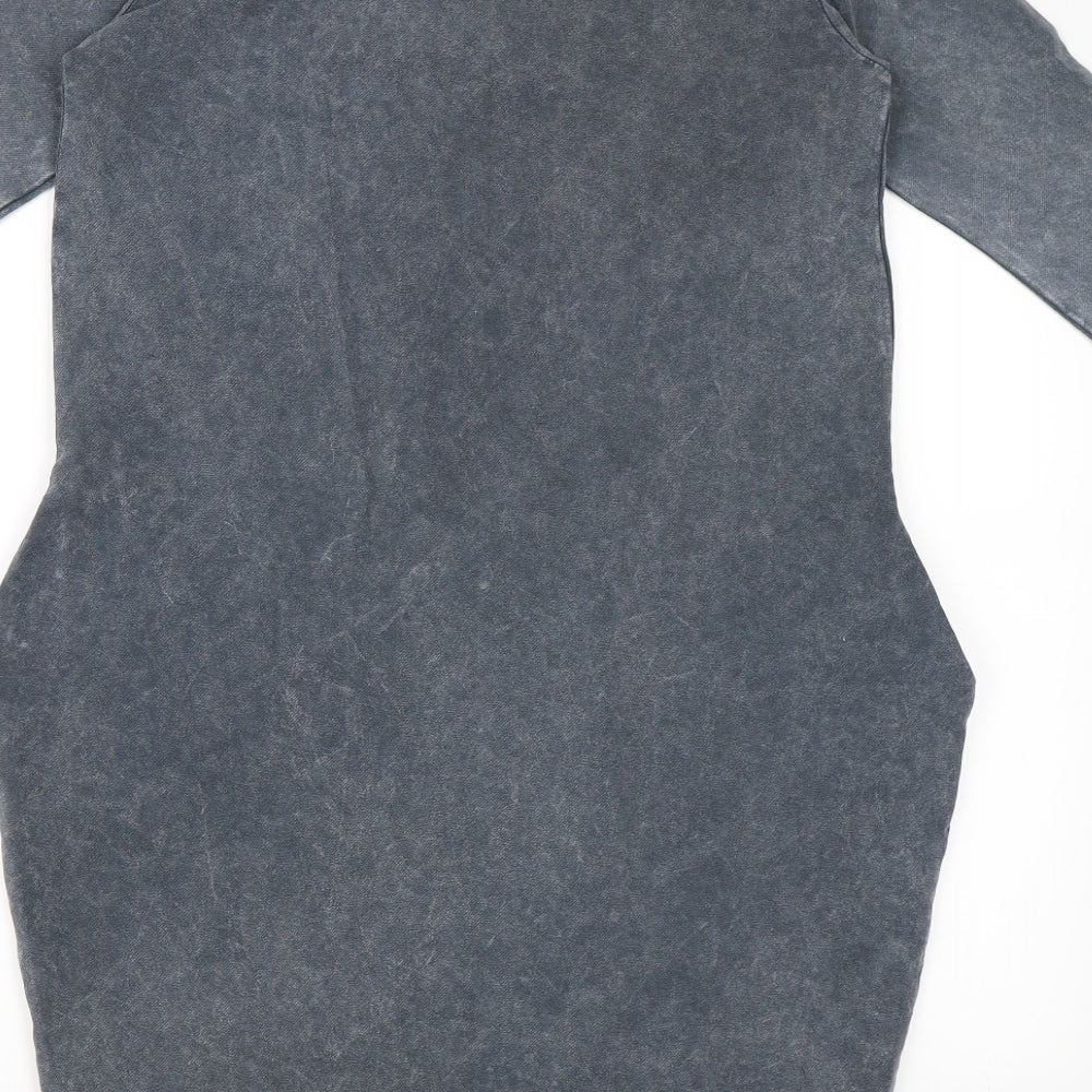 Mdg Collection Womens Grey T-Shirt Dress Size M