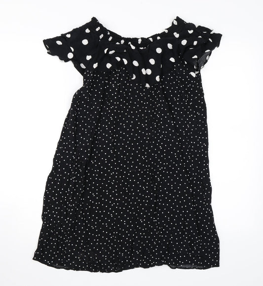 Newlook Womens Black Polka Dot Mini Size 12