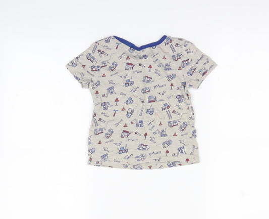 George Boys Grey Polka Dot Basic T-Shirt Size 2-3 Years