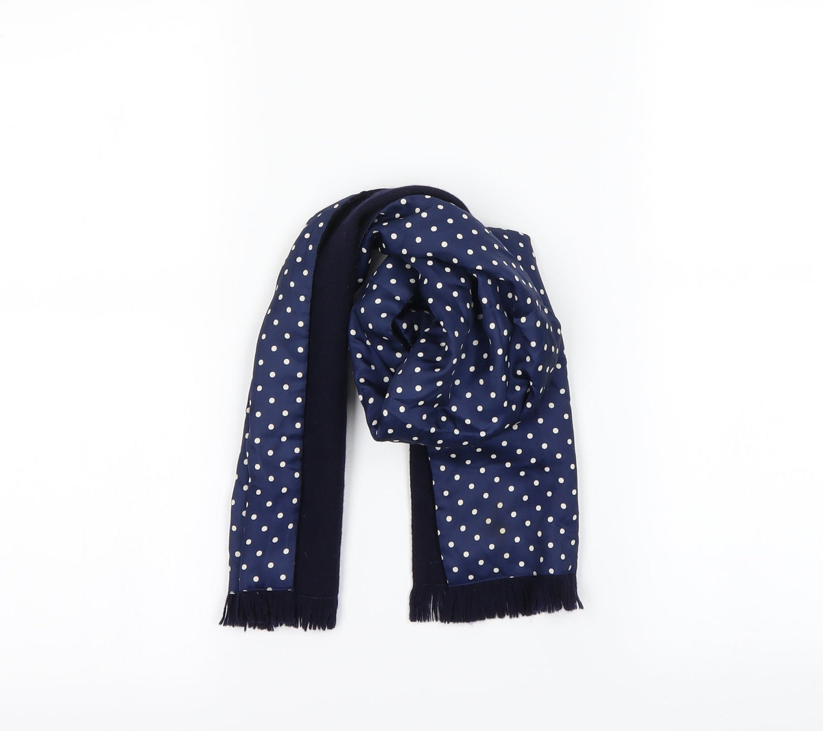 Additional front view of Preworn girls’ blue polka dot scarf scarves & wraps one size