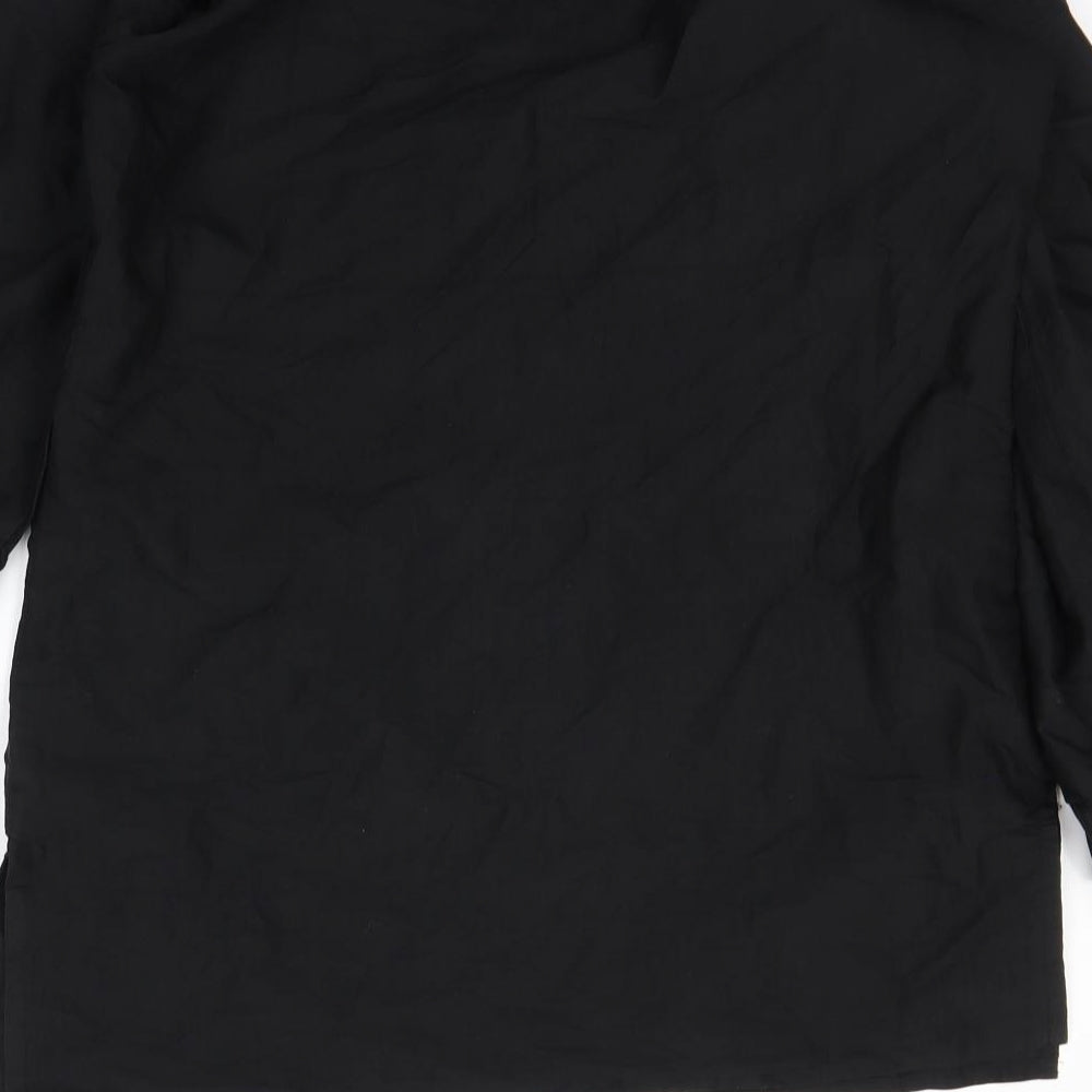 Thea Womens Black Basic Blouse Size M