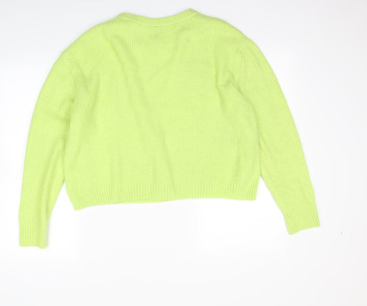 Divided Womens Green Pullover Jumper Size M