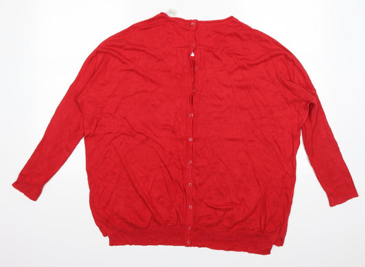 redoute Womens Red Pullover Jumper Size 14
