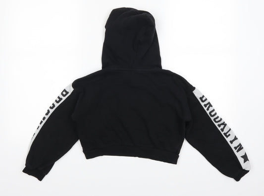 H&M Girls Black Pullover Hoodie Size 9 Years