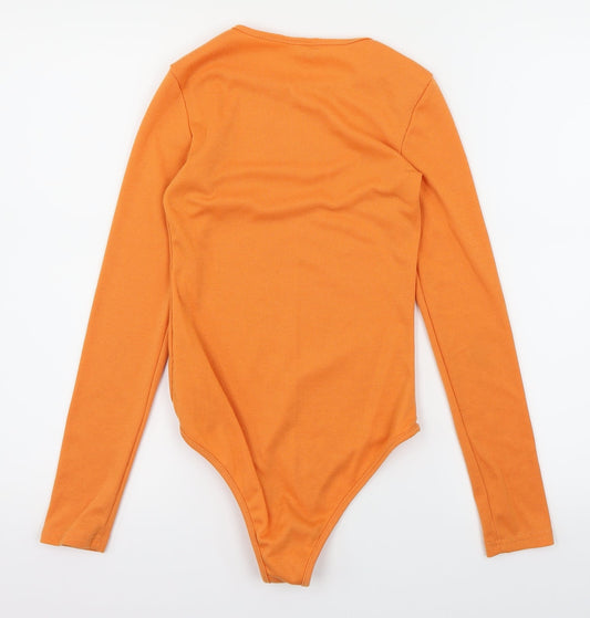 Preworn Womens Orange Bodysuit One-Piece Size S