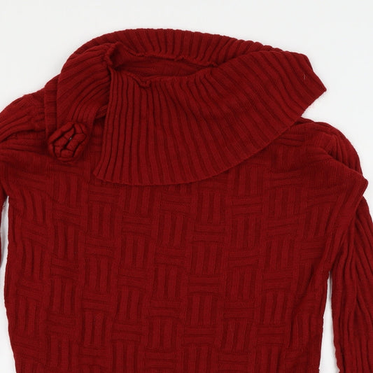 Athiva Tricot Womens Red Pullover Jumper Size M