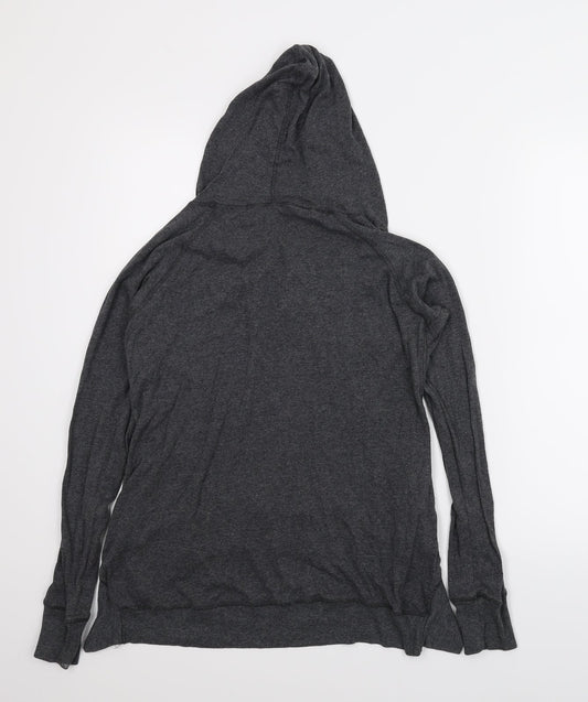 Poof Womens Grey Pullover Hoodie Size L