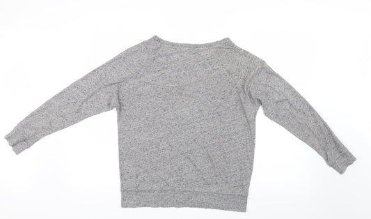 Preworn Womens Grey Basic T-Shirt Size 8
