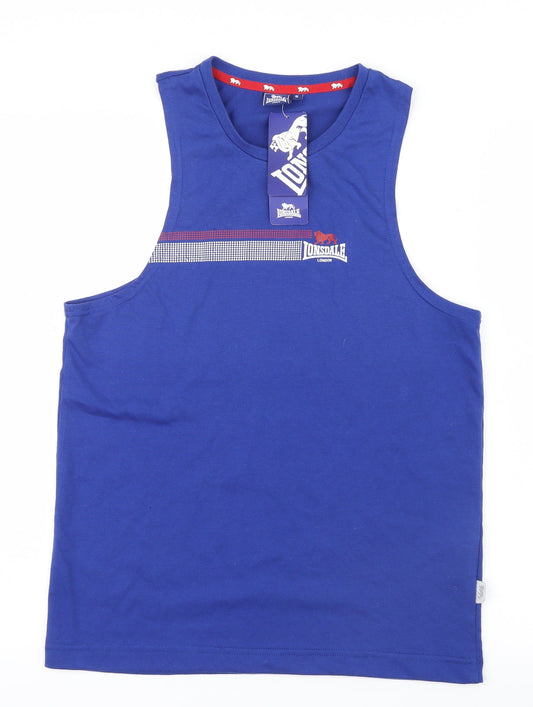 Lonsdale Mens Blue   Basic Tank Size S