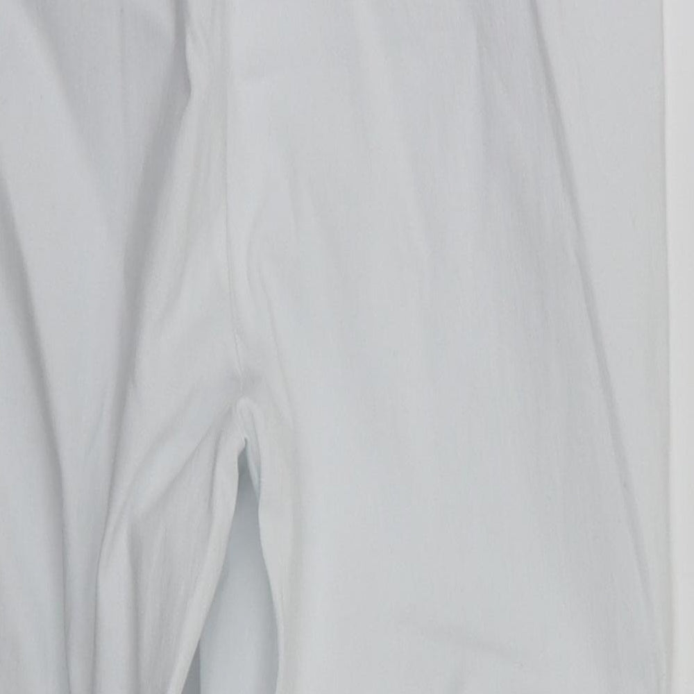 Preworn Womens White Trousers Size 14 L20 in