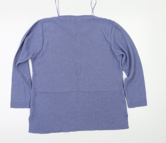 mitzy Womens Blue Pullover Jumper Size L