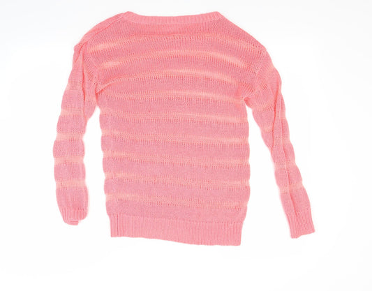 Preworn Womens Pink Pullover Jumper Size S