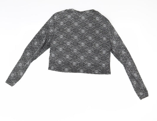 Divided Womens Silver Basic Blouse Size L