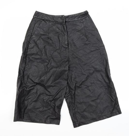 Topshop Womens Black Utility Shorts Size 8