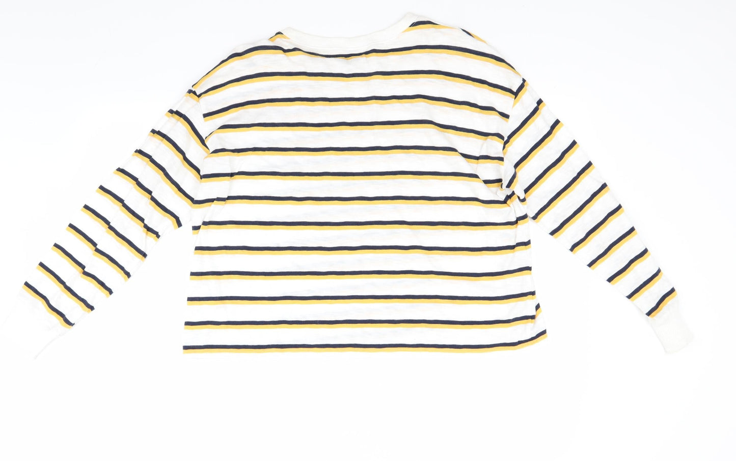 Hollister Womens White Striped  Pullover Jumper Size S