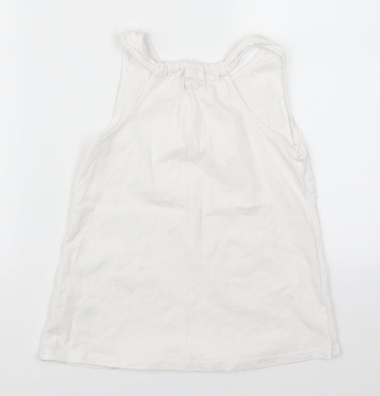Nutmeg Girls White Basic Tank Size 11-12 Years