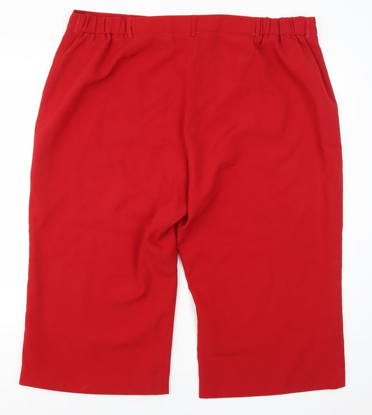 Classics Womens Red Cropped Trousers Size 44 in L20 in