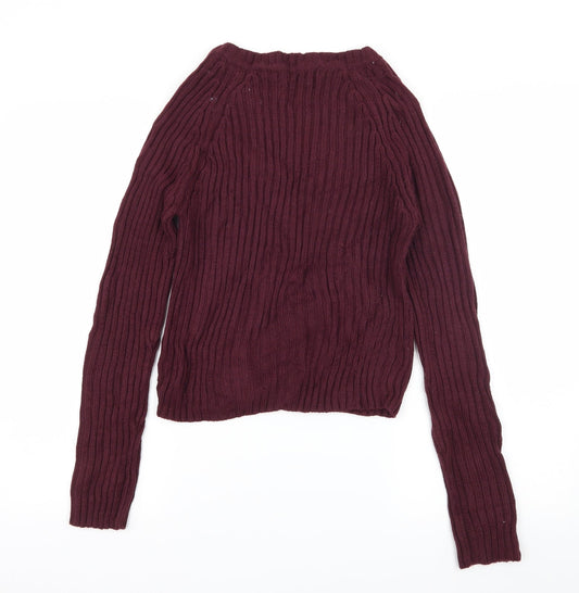 Select Womens Purple Knit Pullover Jumper Size 10