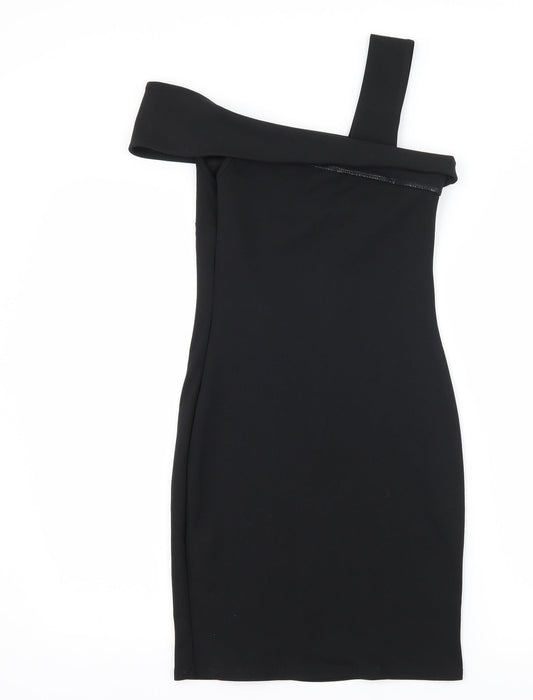 New Look Womens Black Rayon Bodycon Size 6