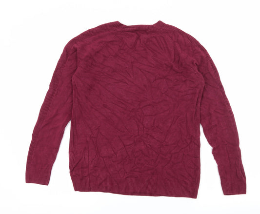 Ti Womens Purple Knit Pullover Jumper Size 12