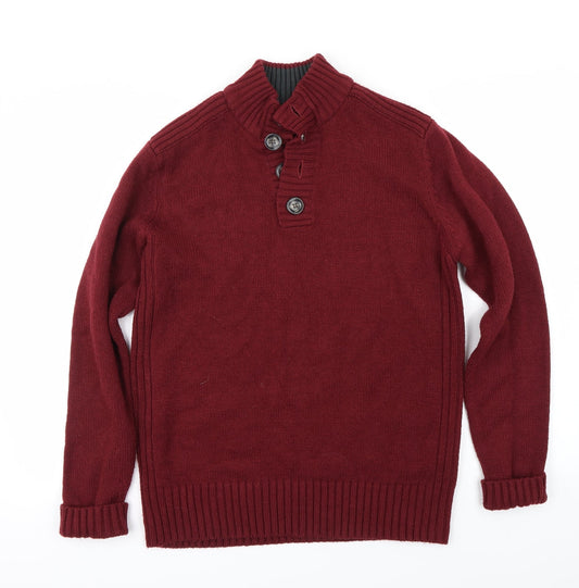 Kensington Mens Red Pullover Jumper Size M