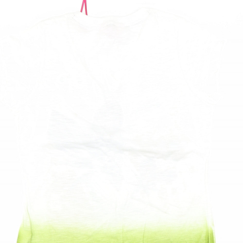 Brand and care label for city life women’s multicoloured floral basic t-shirt, size M