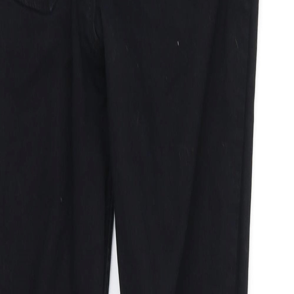 Brand and care label for Denim & Co. women’s black skinny jeans, size UK 10, 27-inch leg