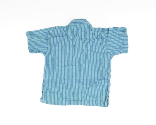 Fabindia Boys Blue Basic Polo Size S