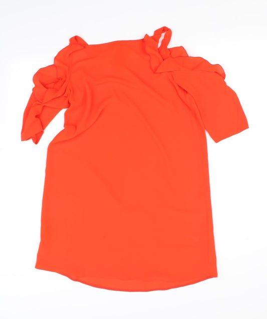 Papaya Womens Orange Fit & Flare Size 8
