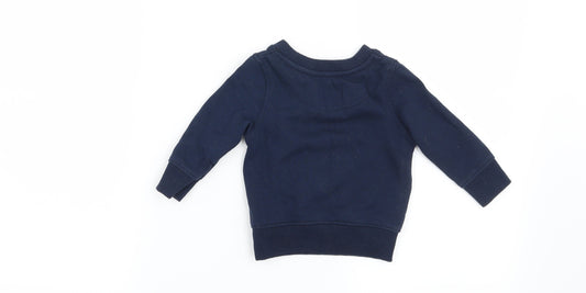 Rebel Boys Blue Pullover Jumper Size 9-12 Months - Brooklyn