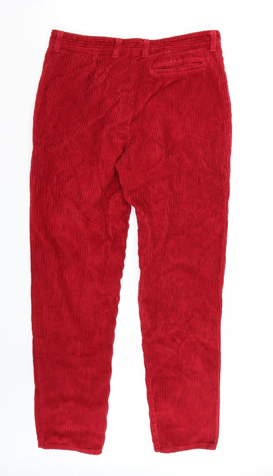 Sheen Womens Red Straight Jeans Size S L30 in
