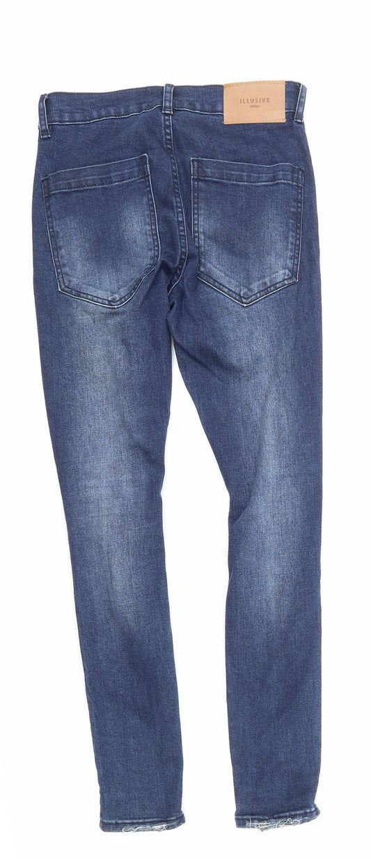 ILLUSIVE LONDON Womens Blue Denim Mom Jeans Size XS