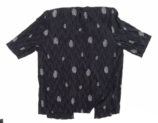 NEXT Womens Black Argyle/Diamond Basic Blouse Size 14