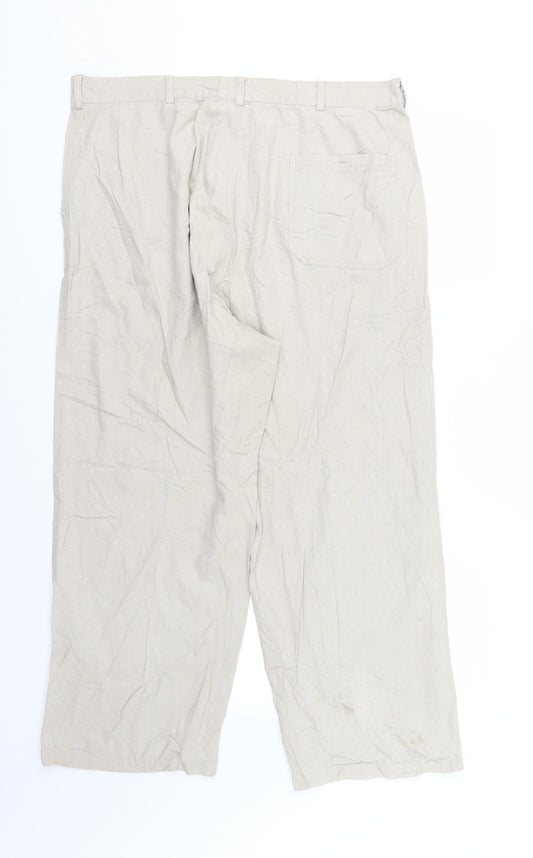 Tonger Womens Beige Trousers Size 36 L27 in