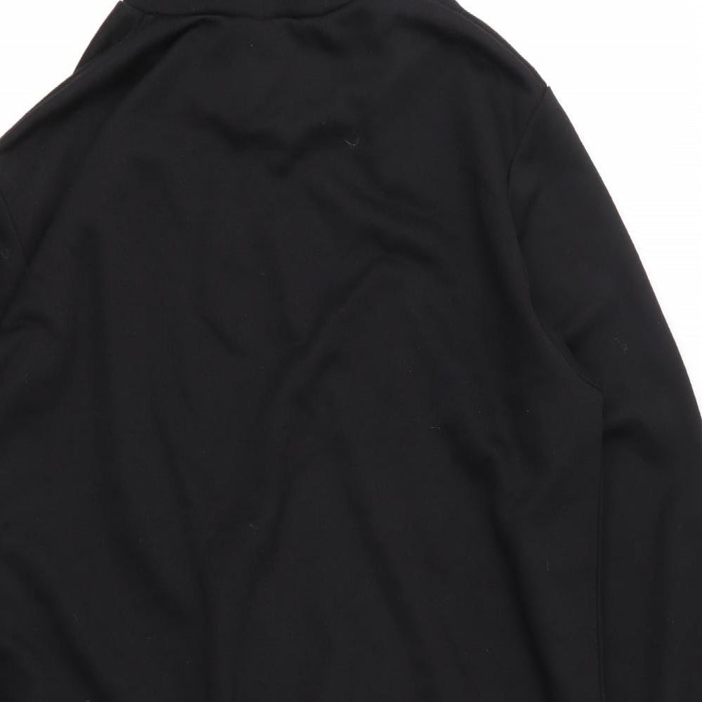 Brand and care label for Look of the Day women’s black pullover hoodie, size UK 14