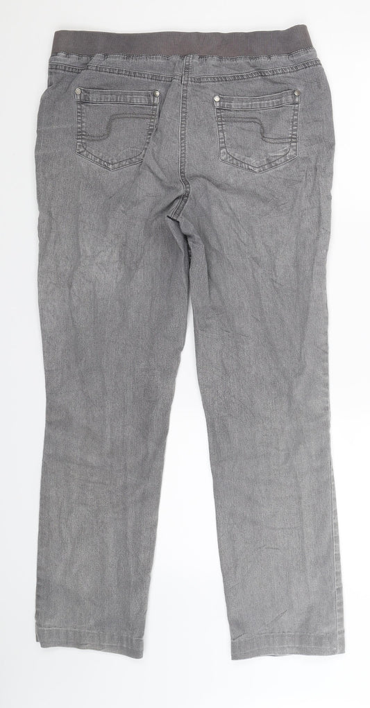 Maine Womens Grey Denim Jegging Jeans Size 12 L29 in