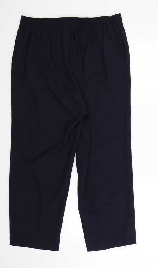 BM Womens Blue Trousers Size 16 L25 in