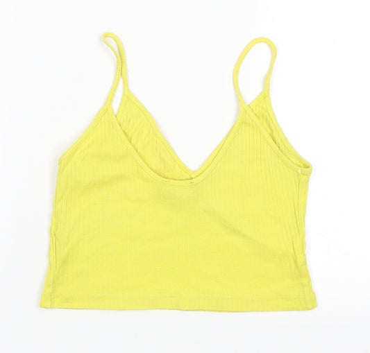 Topshop Womens Yellow Basic Tank Size 8