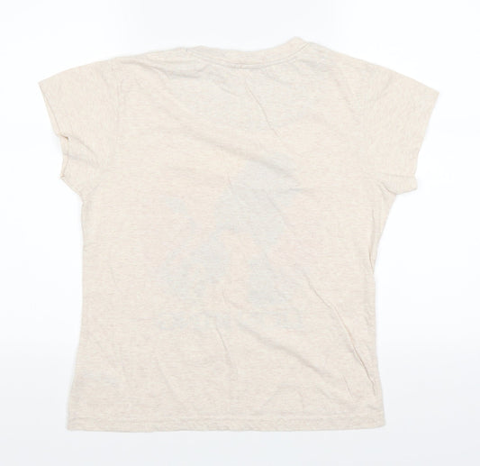 love to lounge Womens Beige Basic T-Shirt Size S