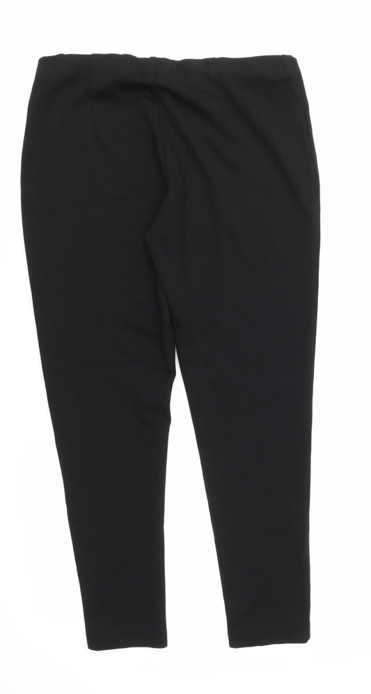 Lily & Carter Womens Black Trousers Size 14 L26 in