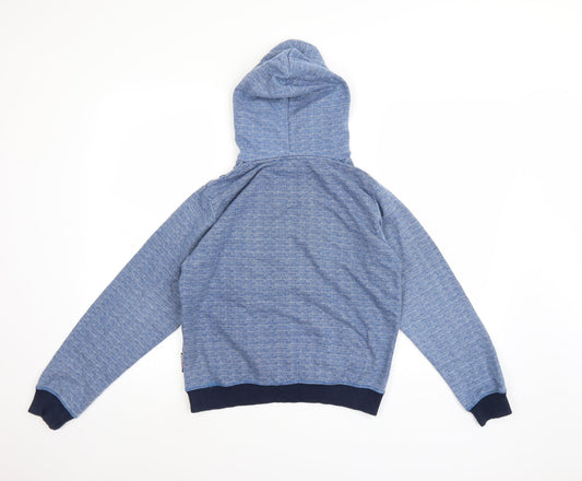 Lee Cooper Boys Blue Striped Pullover Hoodie Size 13 Years
